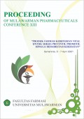 Proceeding Of Mulawarman Pharmaceuticals Conference XIII : Produk Farmasi Kebutuhan Vital untuk Sukses Preventif, Promotif, hingga Rehabilitasi Kesehatan