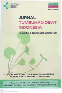 Jurnal Tumbuhan Obat Indonesia = The Journal of Indonesian Medicinal Plant Volume 15 No.2, Desember 2022